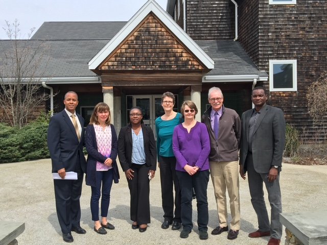 Harold Tarver, his USDA colleague, and the University of Rhode Island ASSESS Team meet at URI during USDA's Annual monitoring and partnership development visit in 2017. Photo credit: URI, Coastal Resources Center